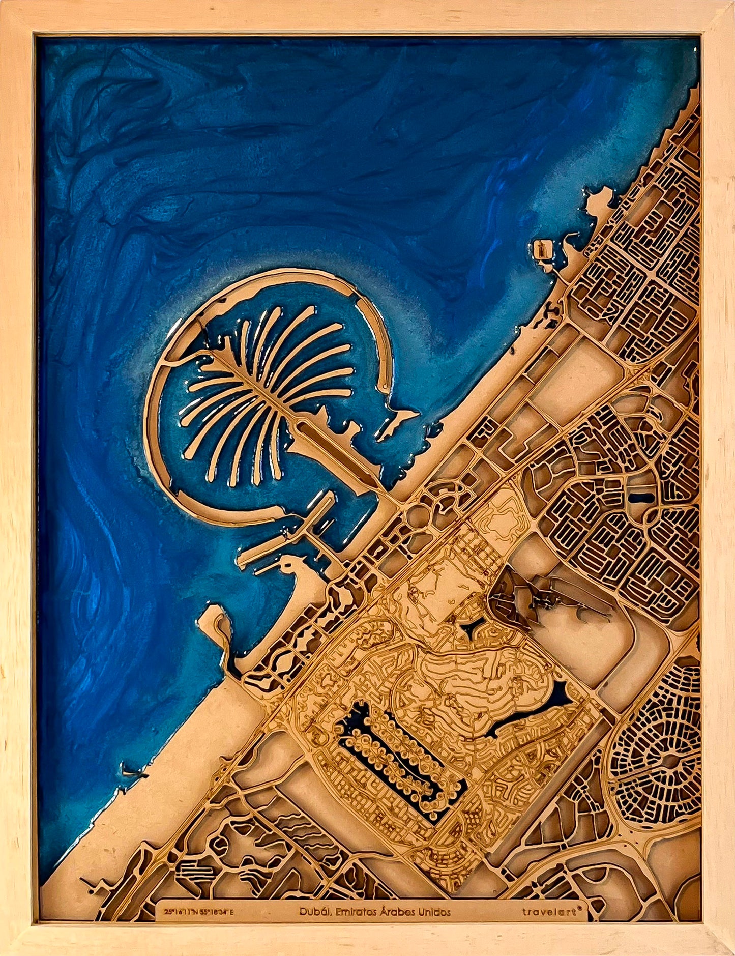 Mapa de Dubái | 30x40 cm