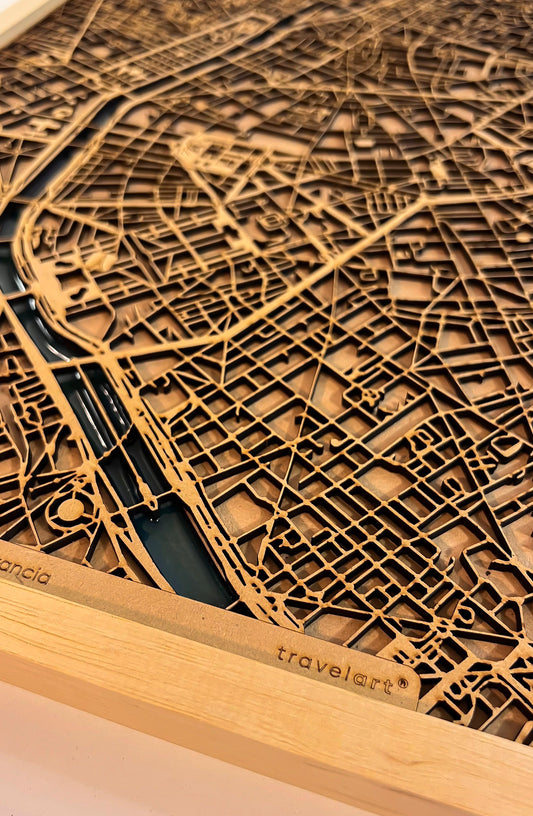 Mapa de Paris | 30x40cm