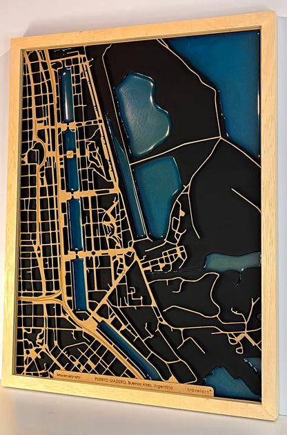 Mapa de Puerto Madero | 30x40cm