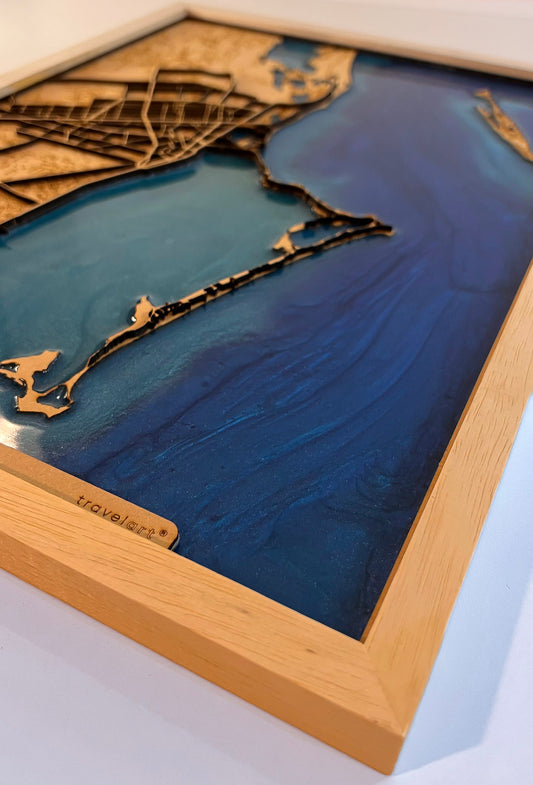 Mapa de Cancún | 30x40cm