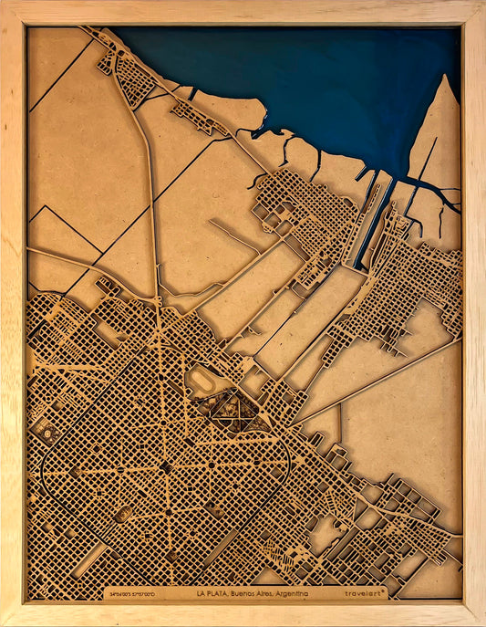 Mapa de La Plata | 30x40cm