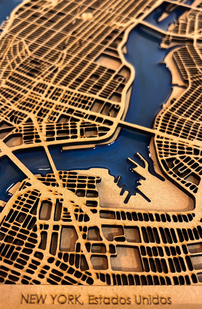 Mapa de New York | 30x40 cm
