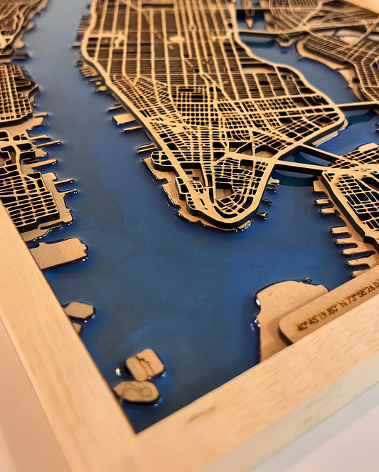 Mapa de New York | 30x40 cm