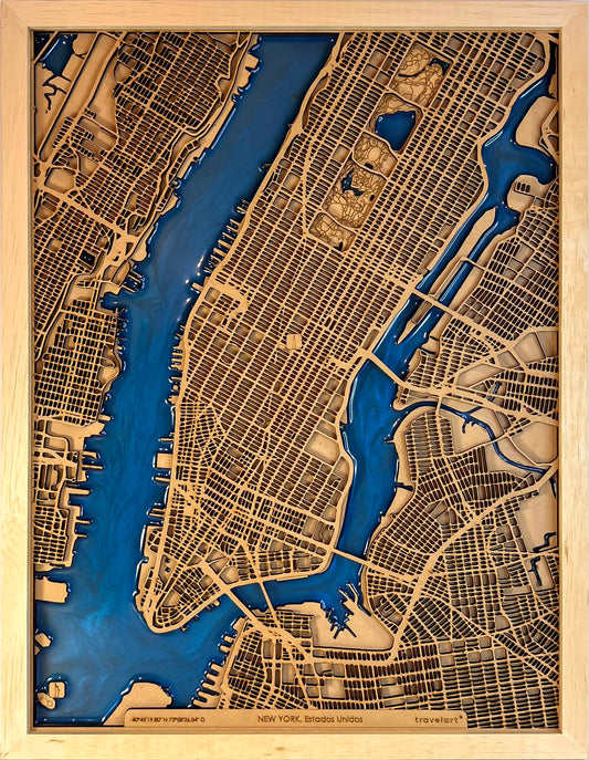 Mapa de New York | 30x40 cm